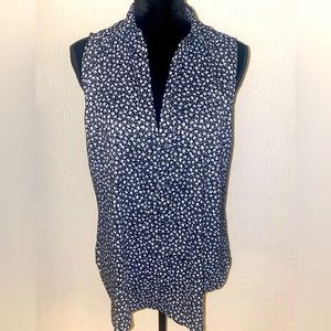 Floral dressy sleeveless tank blouse